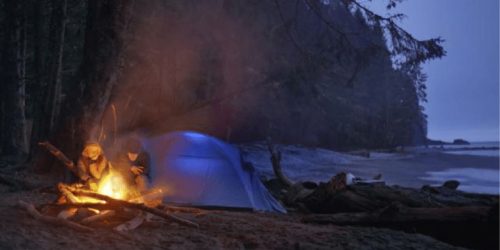 campfire on the beach