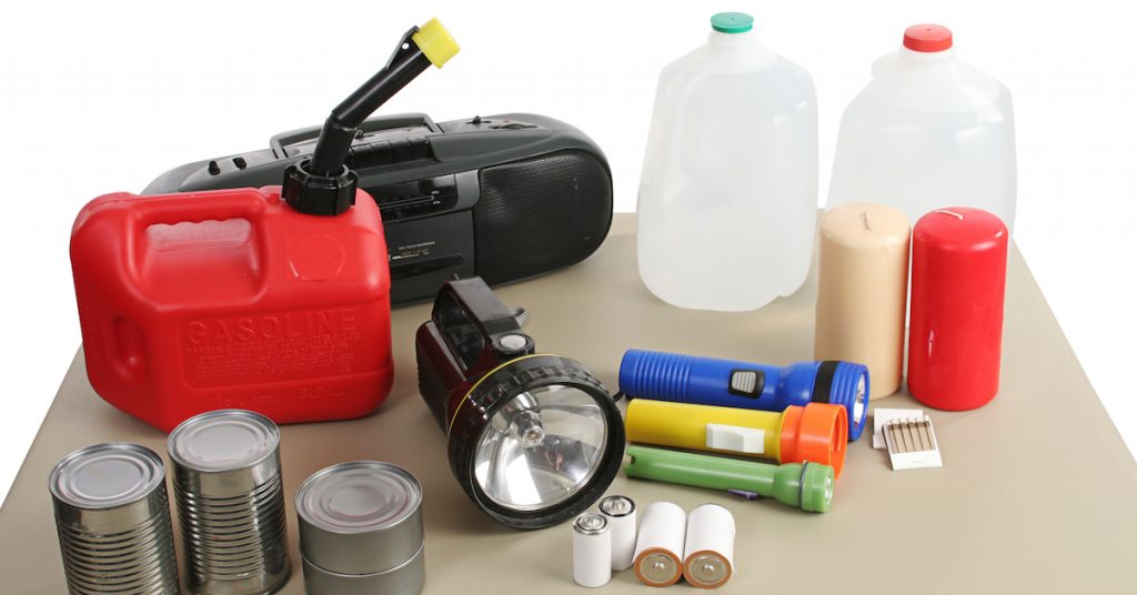 Picture of hurricane kit supplies