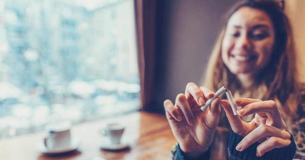 Picture of Woman quitting smoking