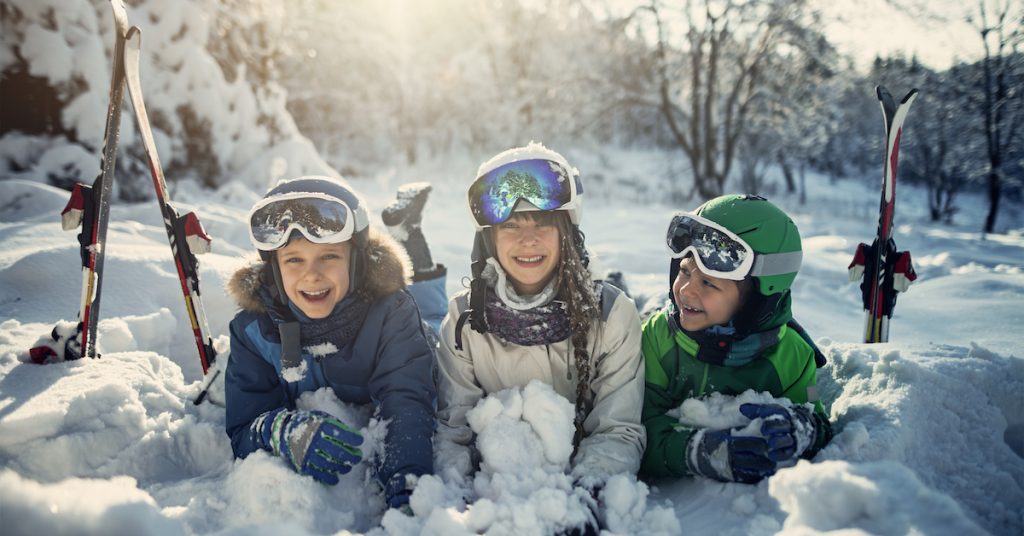 Image of kids in the snow.